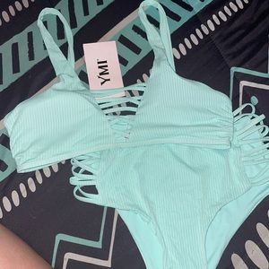 Teal high waisted Bikini